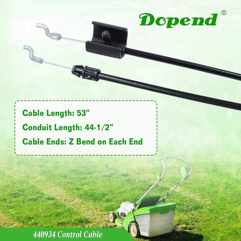 Dopend 532440934 440934 Control Cable for Murray Lawn Mower Parts, Husqvarna 6012p Parts, Craftsman, AYP, Poulan Walk Behind Lawn Mower, Replaces 440934 Zone Control Cable - Image 4